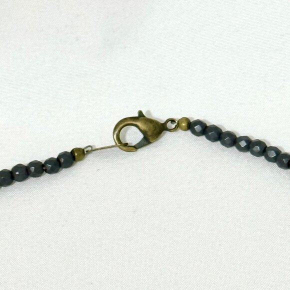 Layered Tiny Maltese Cross Necklace w/Crystal Beads/Rhinestone Accents - Picture 4 of 4